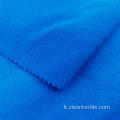 Tessuto in pile polare lavorato a maglia bifacciale tinto in blu